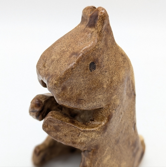 Handmade Ceramic Brown Fun Quirky Funky Squirrel Sculpture - Picture 6 of 8